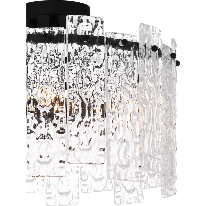 Caspian 4-Light Matte Black Semi-Flush Mount