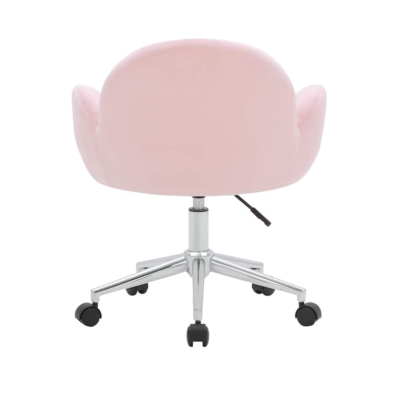 Porthos Home Quon Velvet/ Chrome Swivel Office Chair