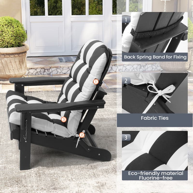 Outdoor Adirondack Chair Cushion Rocking Chair Cushions Thickened Patio Chair Pad with Sunbrella