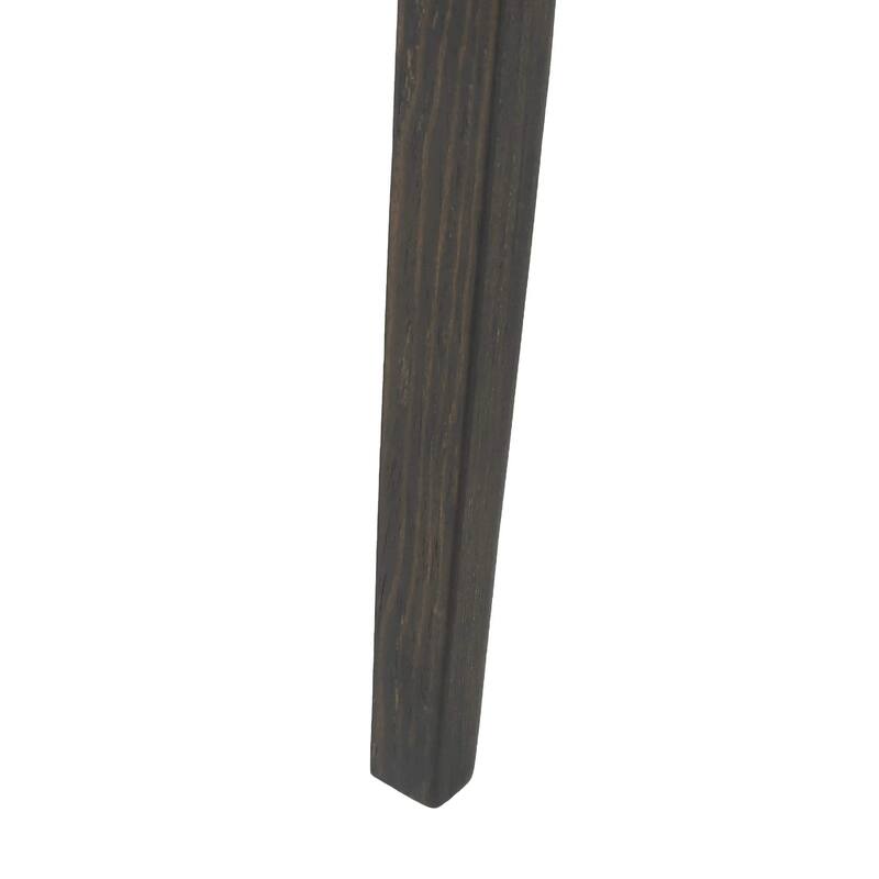 Clivo Leather Dining Chair with Open-Back and Poplar Wood Legs for Kitchen or Dining Room Set of 2