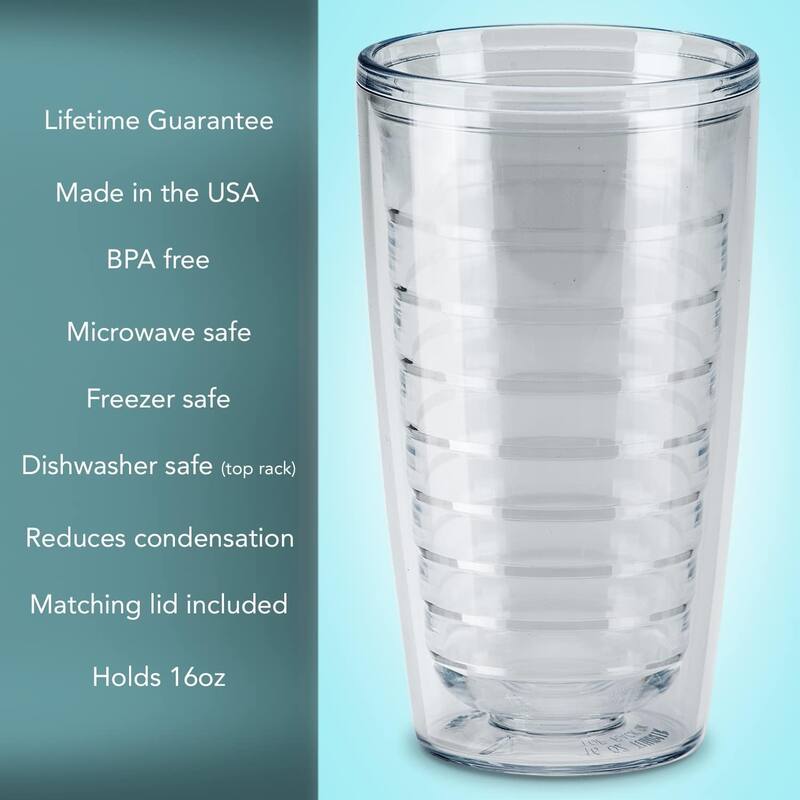 Hang In There Sloth Double Wall Unbreakable Plastic Tumbler with Lid Holds 16 Ounces BPA Free Microwave Safe Dishwasher Safe