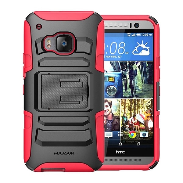 i-Blason HTC One M9 Case - Prime Dual Layer Holster Case - Red