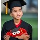 preview thumbnail 4 of 4, DolliBu Googly Eyes Red Crab Graduation Plush Toy with Graduation Cap - 14 inches