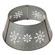 preview thumbnail 3 of 13, Glitzhome Christmas Metal Diecut Snowflake Tree Collar with Lights