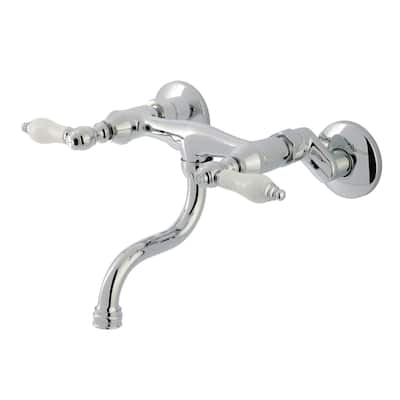 Kingston Brass KS211.PL Kingston 1.2 GPM Wall Mounted Bridge,