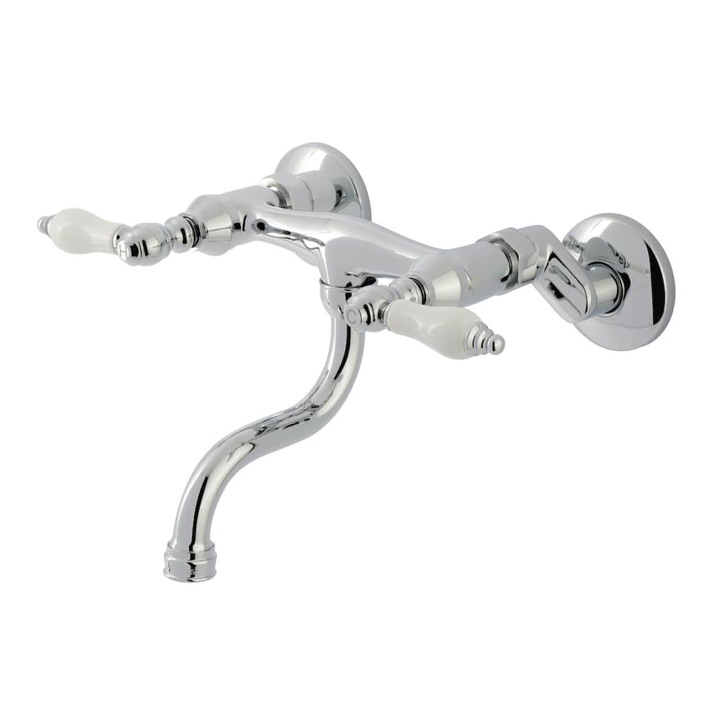Kingston Brass KS211.PL Kingston 1.2 GPM Wall Mounted Bridge,