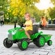 preview thumbnail 5 of 26, 12V Kids Ride On Tractor with Trailer and Remote Control - 49” x 23” x 24” (L x W x H) Green