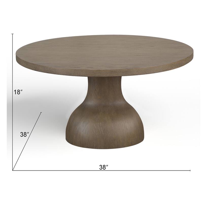 Magnussen Home Bosley Lt. Brown Porpoise Round Cocktail Table - 38''W x 38''D x 18''H