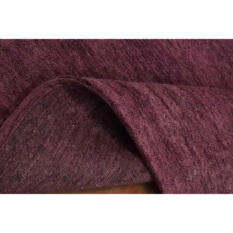 Hand Knotted Oriental 100% Wool Carpet Modern Modern Purples Gabbeh Area Rug - 11' 5'' X 8' 1''
