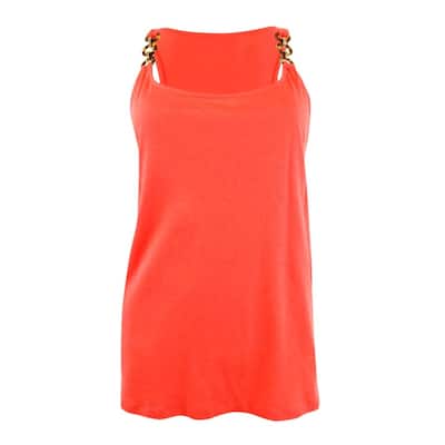 MICHAEL Michael Kors Women's Three-Ring Tank Top (S, Sangria)