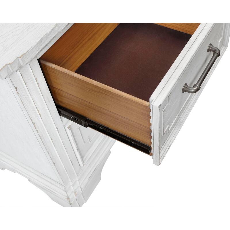 Elegant Nightstand with Sherwin Williams Finish, Felt-Lined Top Drawer, and Smooth Ball-Bearing Glides