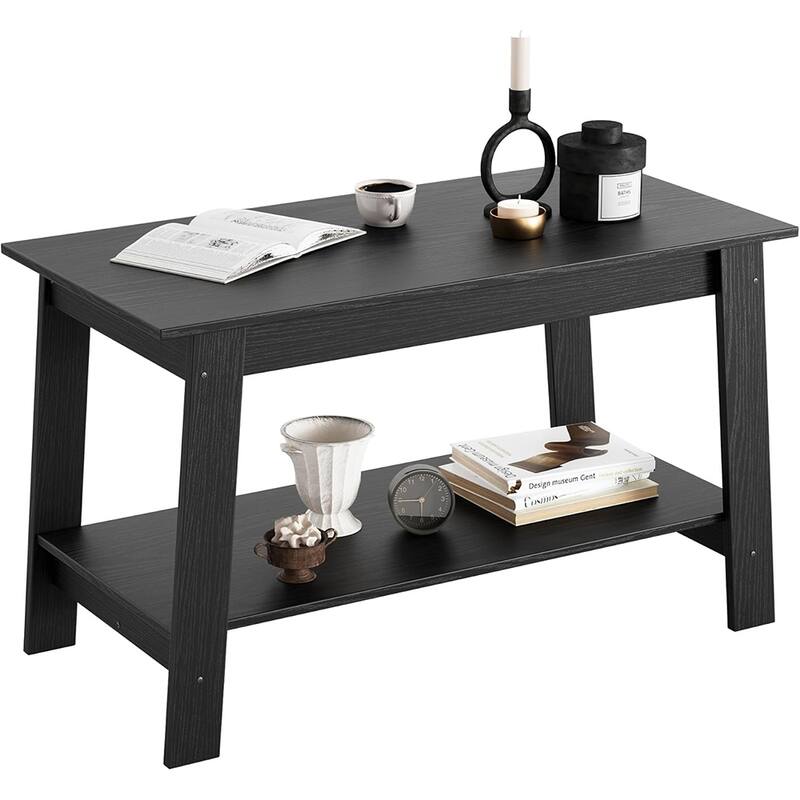 Coffee Table, 31.49'' Small Living Room Tables - Black
