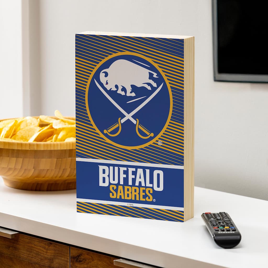 Buffalo Sabres Wooden Tabletop Mantel Shelf Sign