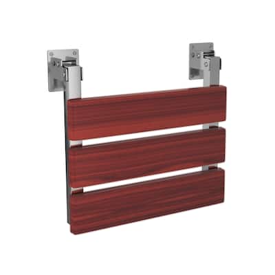 ErgoSeat II Concealed Screw Wall Mounted Safety Seat ADA Compliant 250 lb Weight Capacity Bamboo