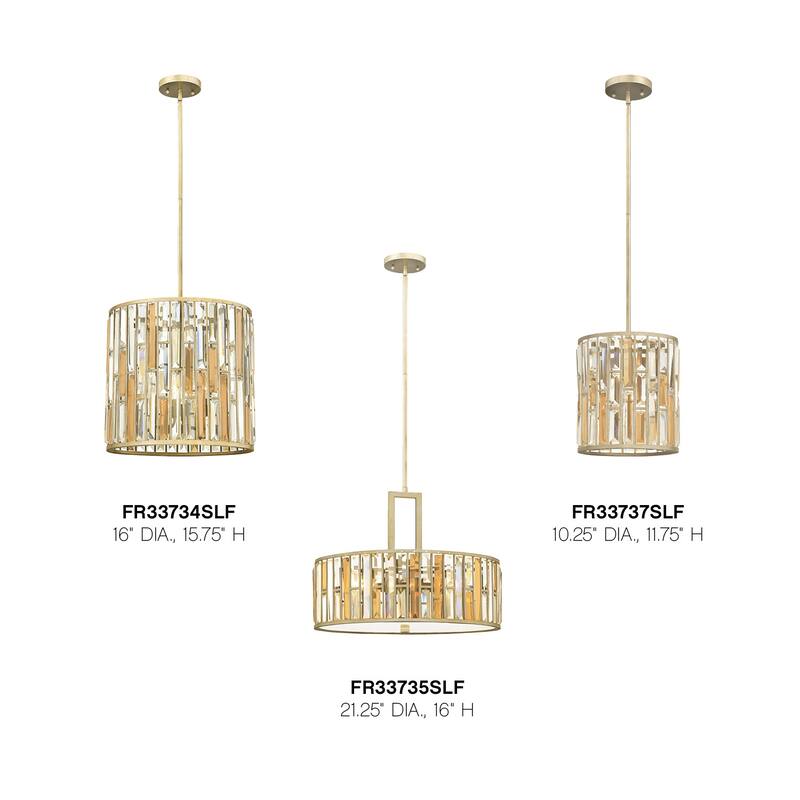 Fredrick Ramond 3 Light Full Sized Pendant from the Gemma Collection