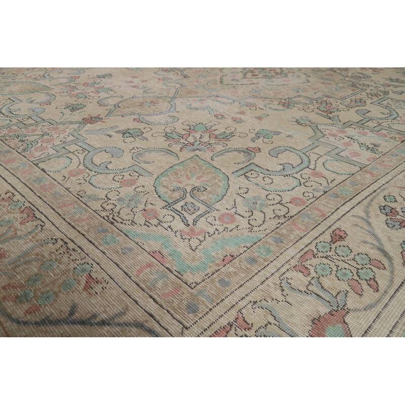 Medallion Tabriz Persian Area Rug Oriental Handmade Wool Carpet - 8'0"x 11'1"