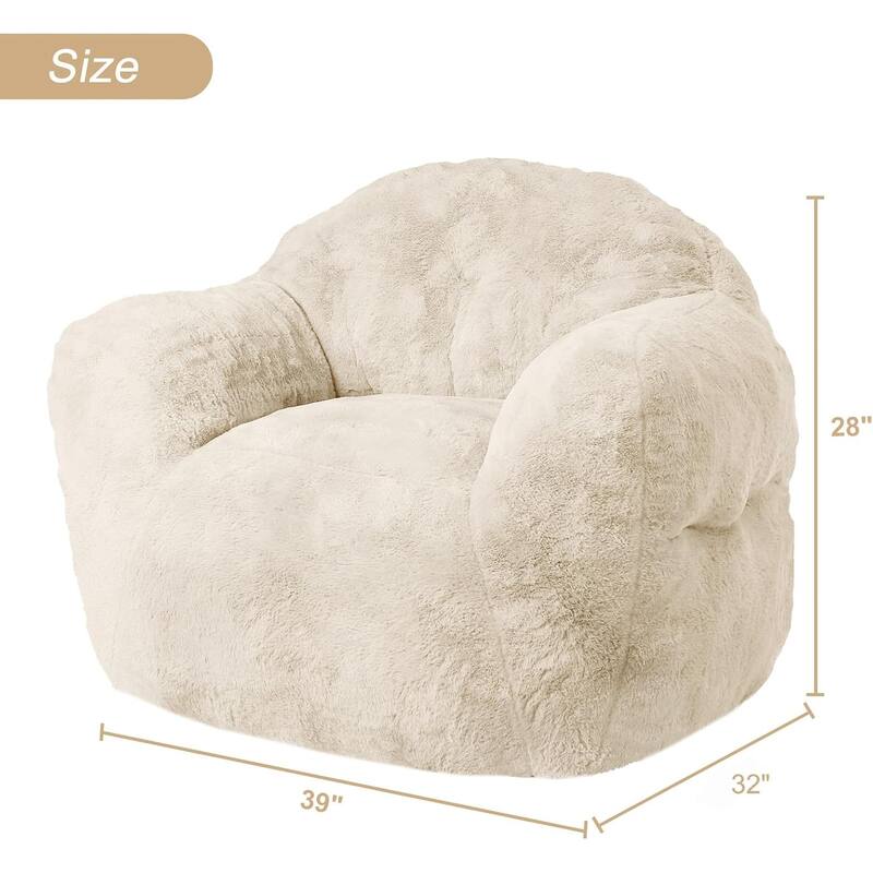 Beanbag Sofa Chair with Armrests for Living Room