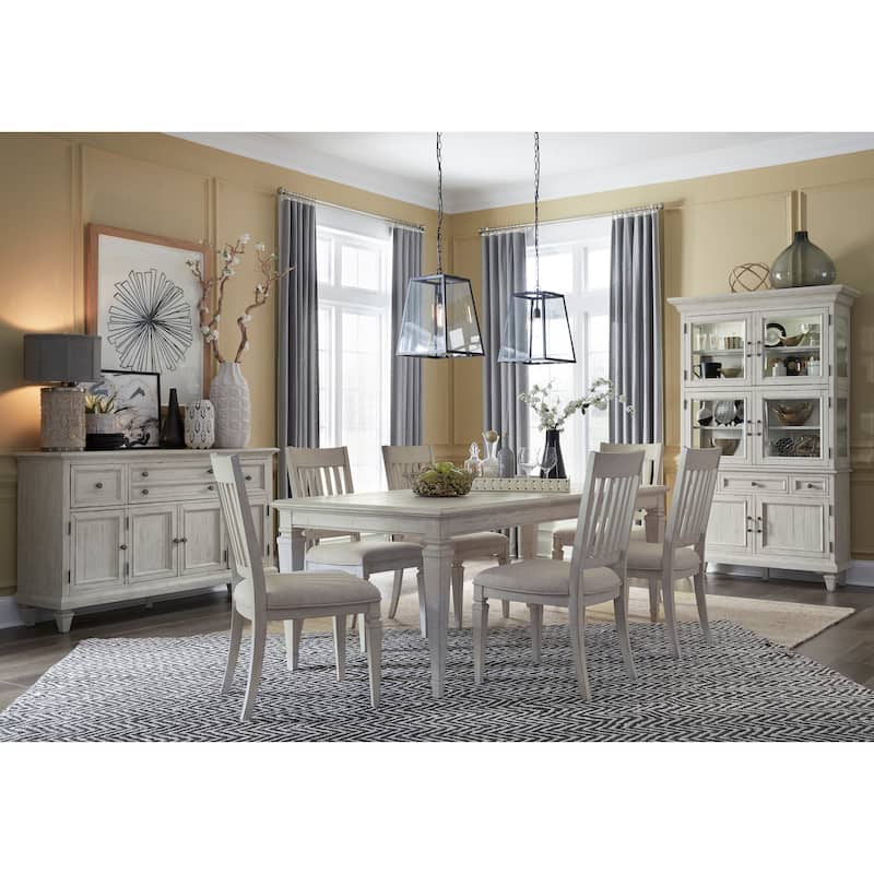 Magnussen Home Newport Alabaster Dining Cabinet - 48"Wx 18"D x 80"H