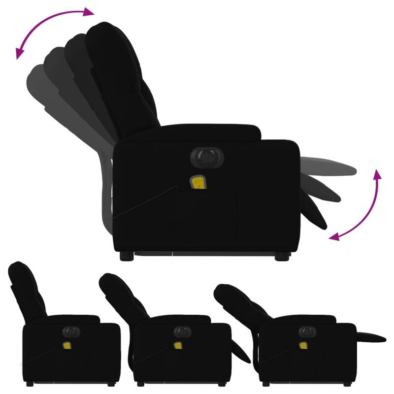 vidaXL Stand up Massage Recliner Chair Power Lift Wingback Armchair Fabric