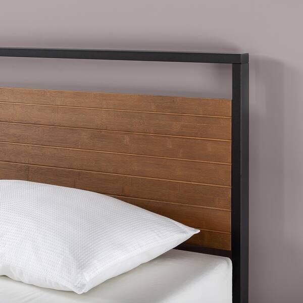 Priage by ZINUS Bamboo and Metal Platform Bed Frame