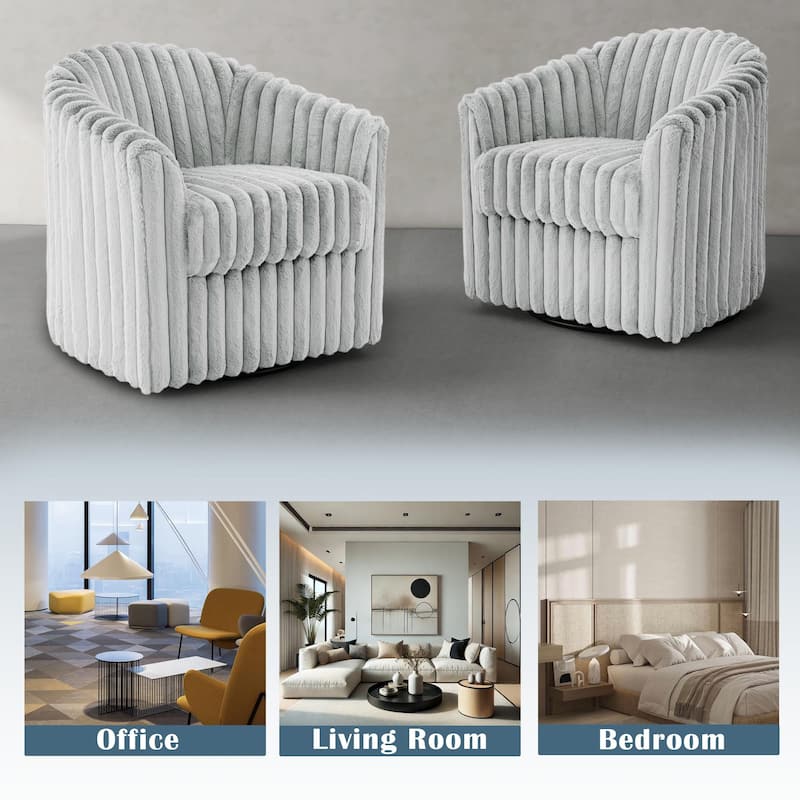 Single Sofa Armchair Swivel Barrel Chair