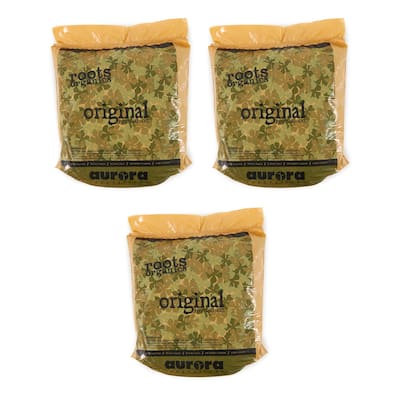 Roots Organics ROD75 Hydroponic Gardening Fiber Potting Soil .75 Cu Ft (3 Pack) - 16.5