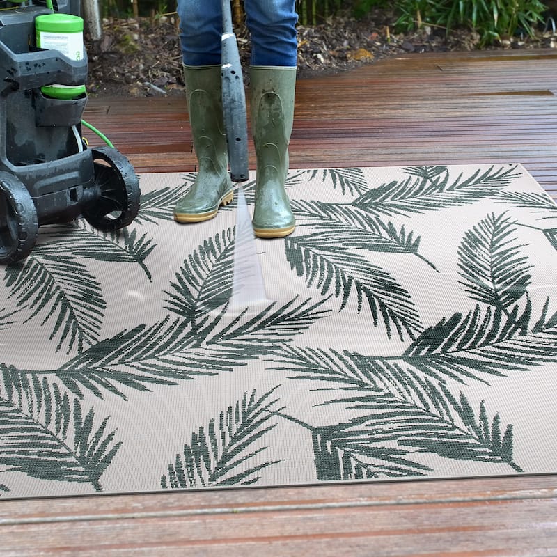 World Rug Gallery Nature Inspired Floral Indoor/Outdoor Area Rug