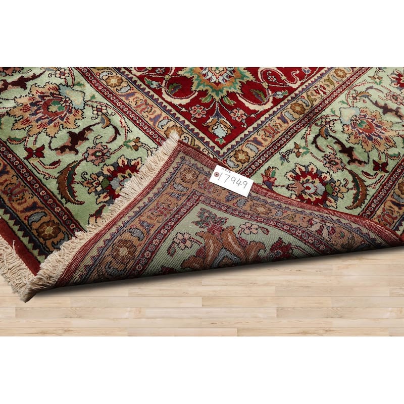 Hand Knotted Tabriz Red Persian Wool Traditional Oriental Area Rug - 11' x 15'
