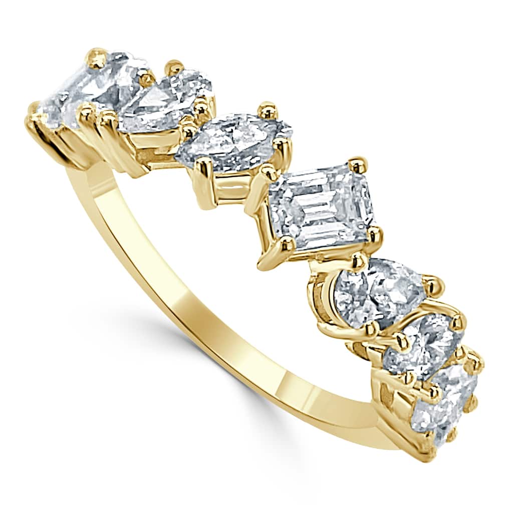 Joelle Collection Fancy Shape Diamond Ring for Her - 14K Gold Size 6.5