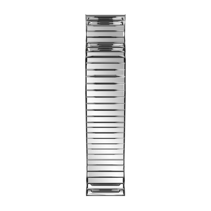 Allan Andrews Tall Silver Rounded Mirrored Glass Vase