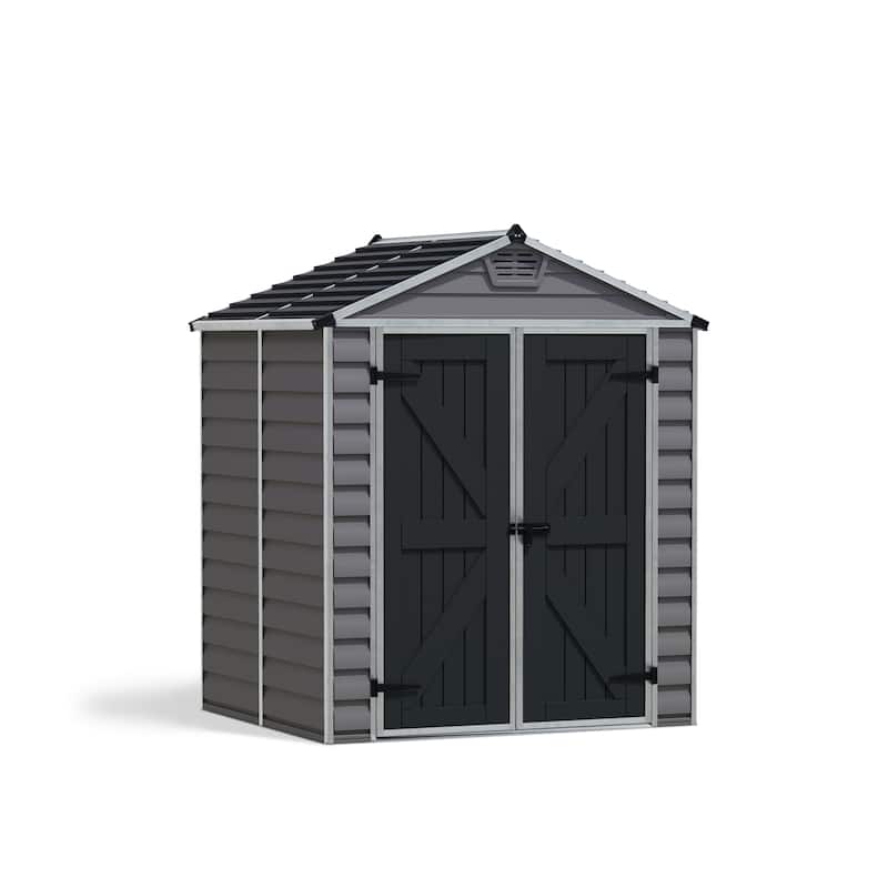 SkyLight D Dark Gray Deco Plastic Garden Outdoor Storage Shed