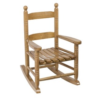Children's Indoor-Outdoor Hardwood Rocker in Brown Gloss Finish - Bed ...
