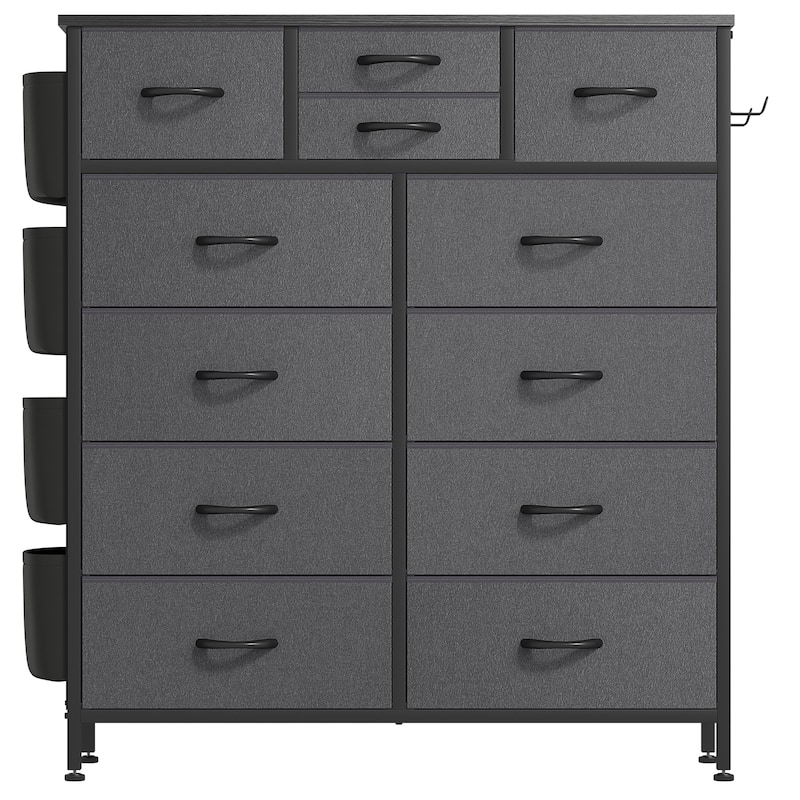 12 Drawer Dresser Fabric Tall Dressers for Bedroom Chest of Drawers