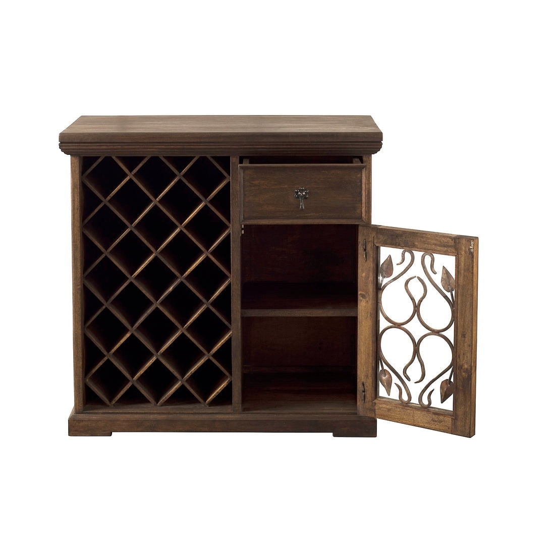 Wood wine rack cabinet insert shop