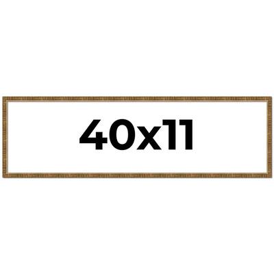 40x11 Frame Gold Solid Wood Picture Frame - Complete Modern Photo