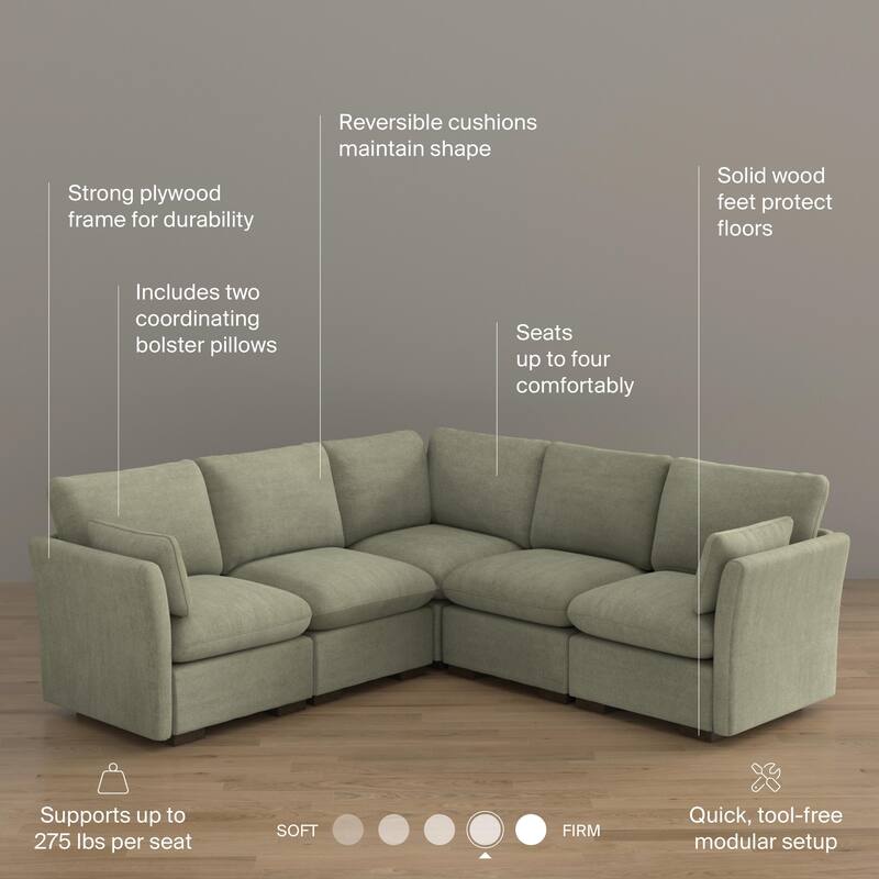 Bush Home Sienna Modular 4-Seater Sectional