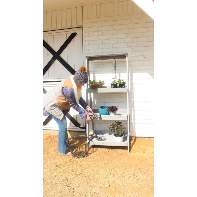 Zylina Portside Garden Storage with Hooks - 27 x 17 x 60