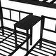 preview thumbnail 11 of 10, Twin XL over Twin & Twin Bunk Bed Metal Triple Bunk Bed with Foldable Desk, Storage Stairs Shelves and Safety Guardrails