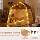 preview thumbnail 6 of 6, Kids Play Tent Bed Tent with String Lights Extra Large Playhouse Tent - 62" x 38.5" x 58" (L x W x H)