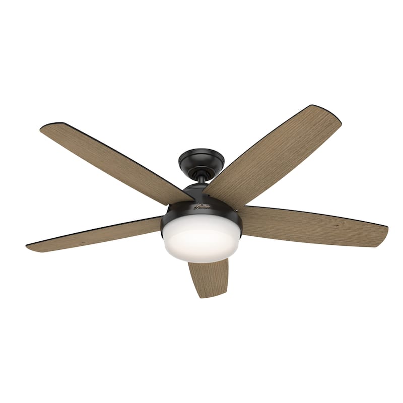 Hunter 52" Avia Ceiling Fan with LED Light and Handheld Remote - Matte  Black