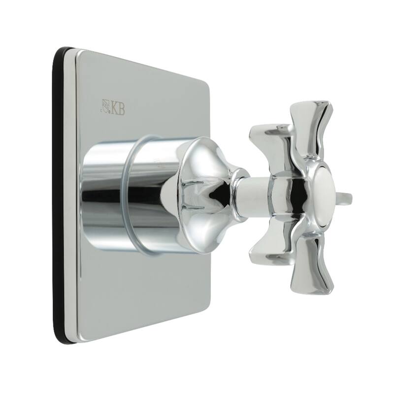Hamilton Single-Handle Three-Way Diverter Valve with Square Trim Kit - Polished Chrome