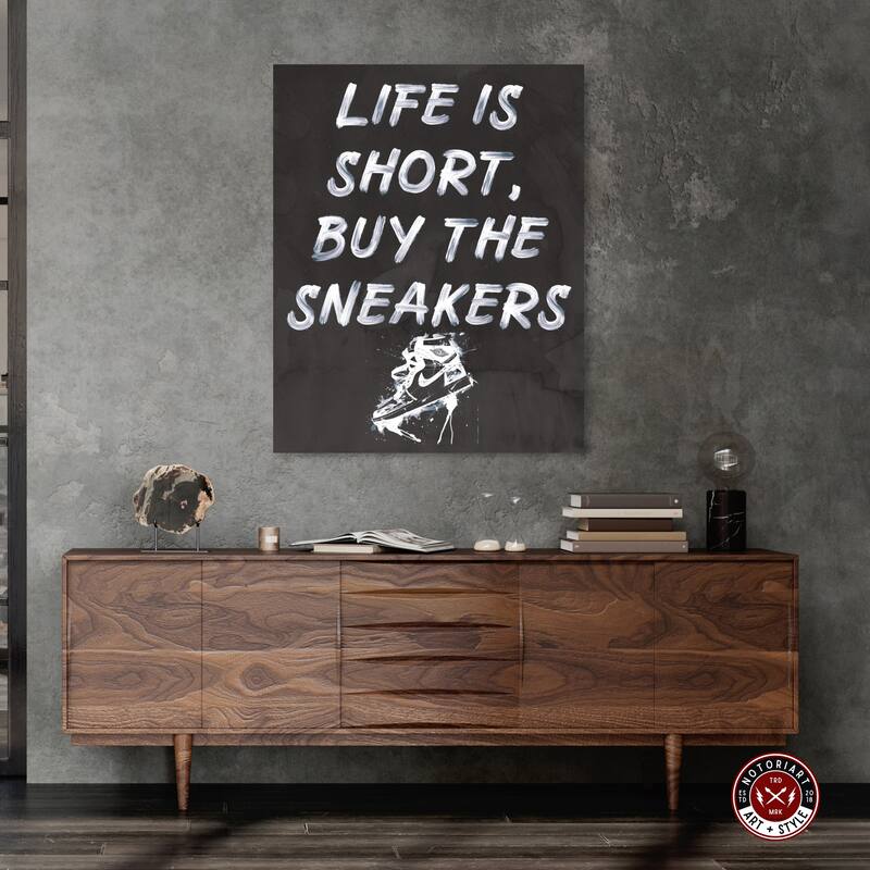 Notoriart Buy The Sneakers Gallery Wrapped Sneaker 1 Piece Canvas Wall Art