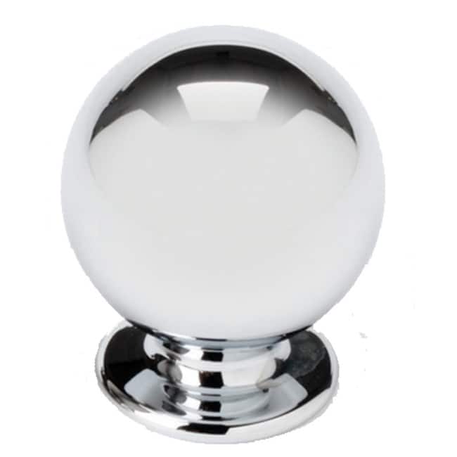 Alno Knobs 3/4" Round Solid Brass Cabinet Knob Drawer Knob - Polished Chrome