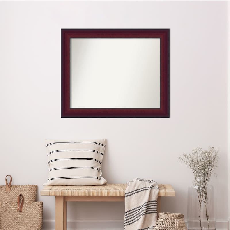 Canterbury Cherry Non-Beveled Wood Framed Wall Mirror - Canterbury Cherry