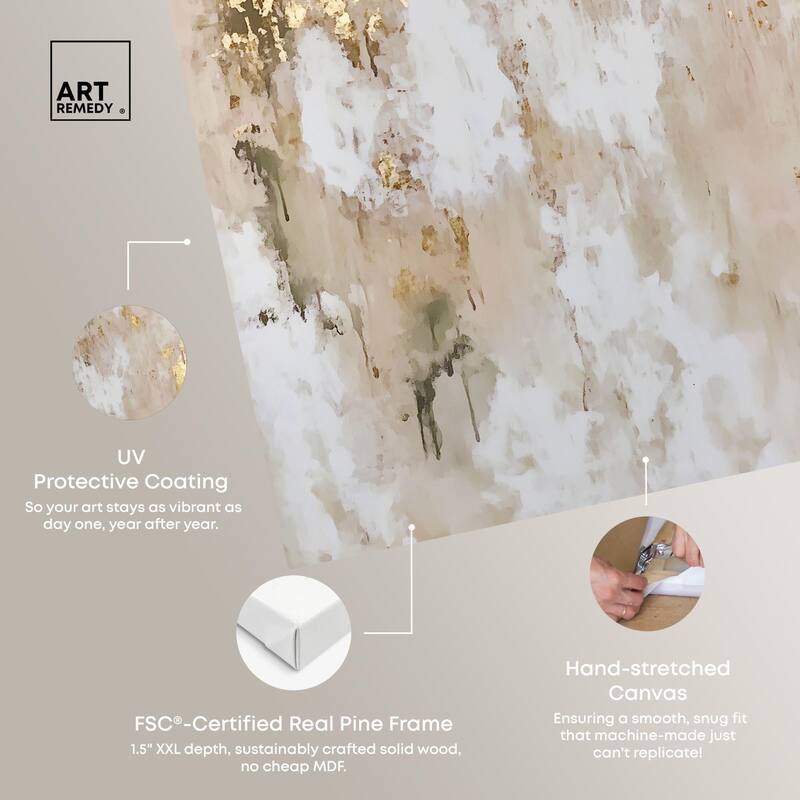 Golden Glimmer Gesture II Canvas by Art Remedy, Gallery Wrapped