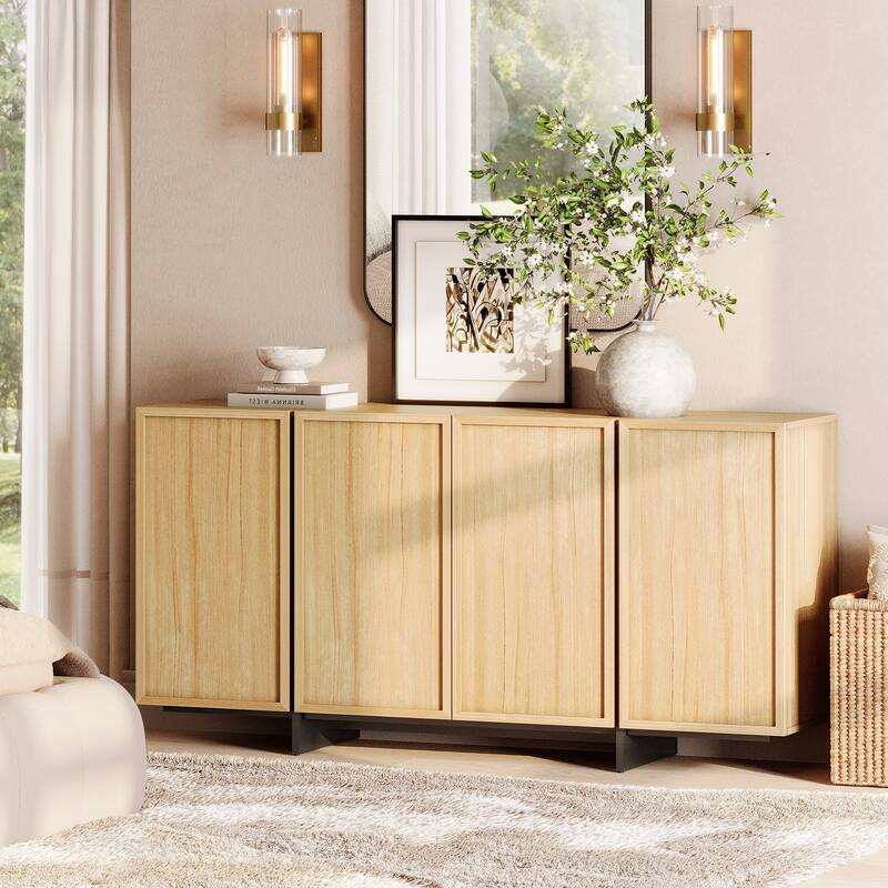 WAMPAT Buffet Cabinets, Modern Sideboard with Large Storage Space and T-Shaped Legs for Dinning Room, Kitchen