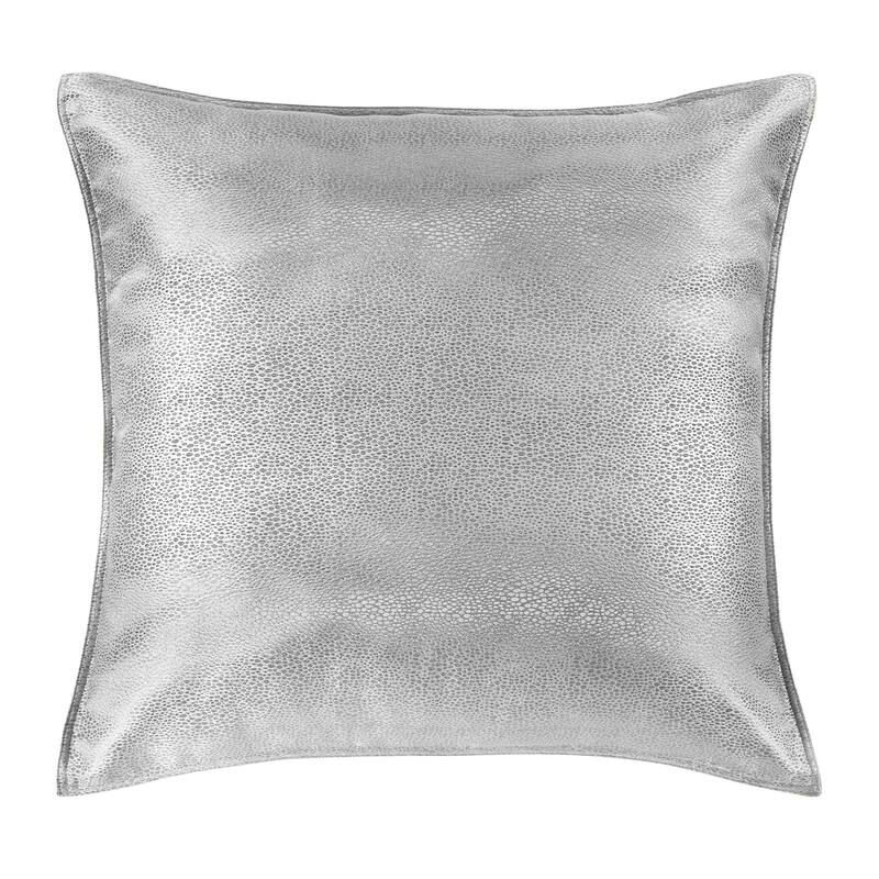 Hiend Accents Marilyn Modern Bubble Metallic Jacquard Euro Sham, 27" x 27", 1PC - Grey