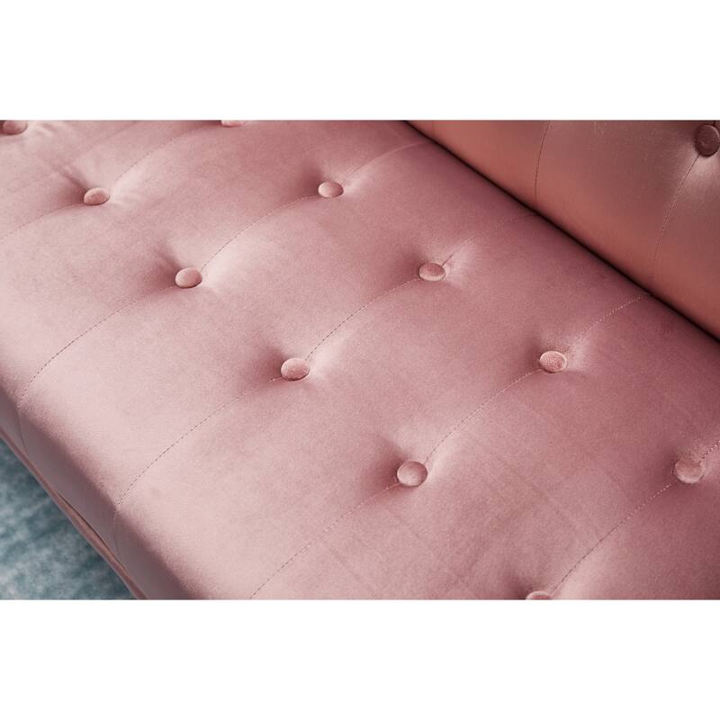 75'' Wide Tufted Velvet Convertible Sleeper sofa
