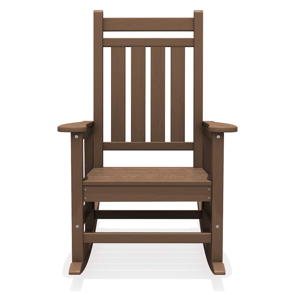 Modern High-Back Rocking Adirondack Chair All Weather
