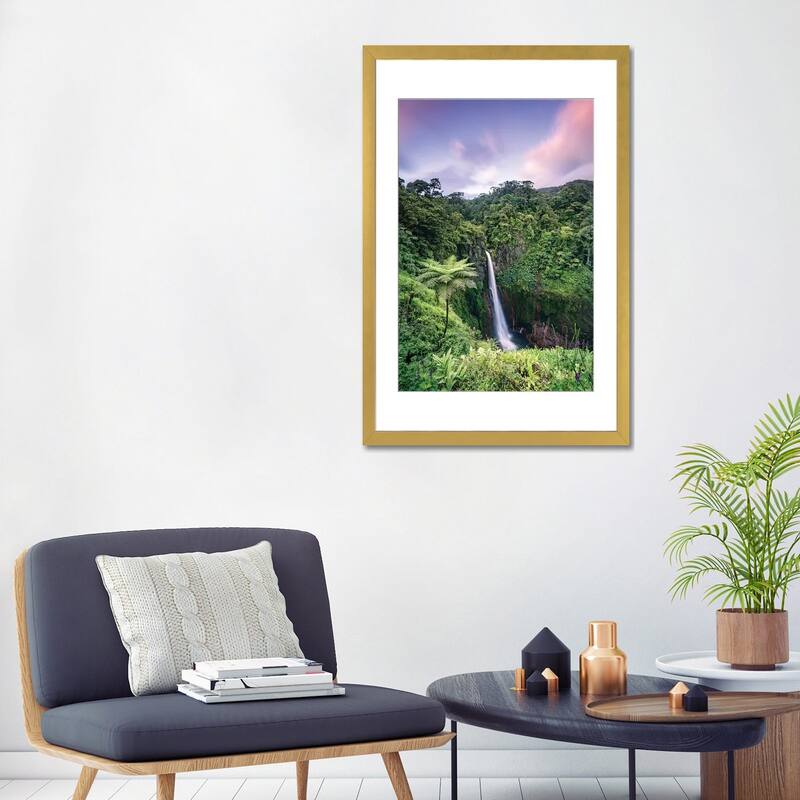 iCanvas "Waterfall At Sunset, Costa Rica" by Matteo Colombo PFA